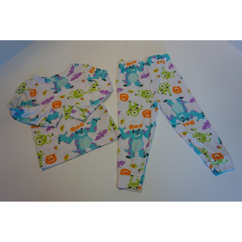 Disney Monsters Inc Halloween Pajama Set Sulley Mike 2T 2pc ID047DLLWM